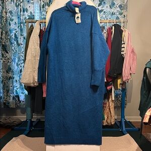 Anthropologie oversized Blue Maxi sweater Dress